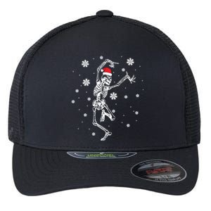 Xmas Tree Christmas Lights Christmas Skeleton Dancing Meaningful Gift Flexfit Unipanel Trucker Cap