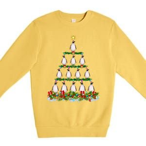 Xmas Tree Decoration Santa Adelie Penguin Bird Christmas Funny Gift Premium Crewneck Sweatshirt