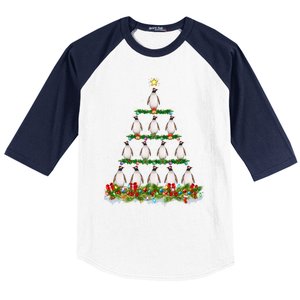 Xmas Tree Decoration Santa Adelie Penguin Bird Christmas Funny Gift Baseball Sleeve Shirt