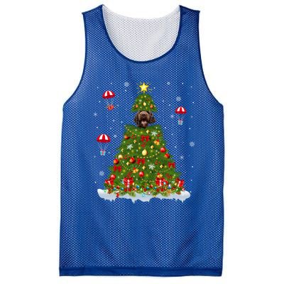 Xmas Tree Decorations Lights Santa Poodle Dog Christmas Gift Mesh Reversible Basketball Jersey Tank