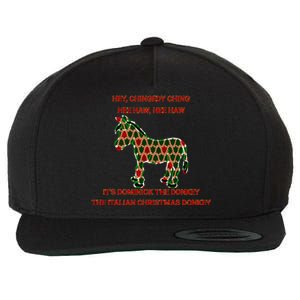 Xmas Tree Dominick The Donkey The Italian Christmas Donkey  Wool Snapback Cap