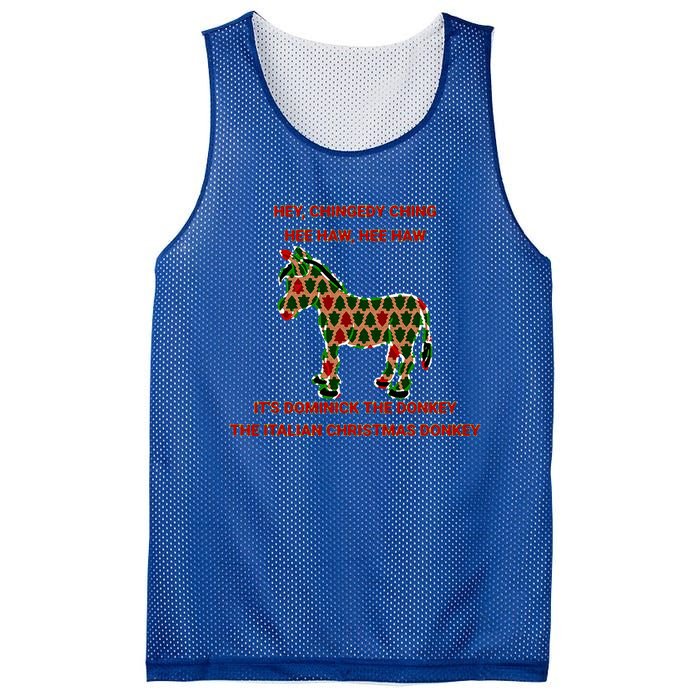 Xmas Tree Dominick The Donkey The Italian Christmas Donkey  Mesh Reversible Basketball Jersey Tank