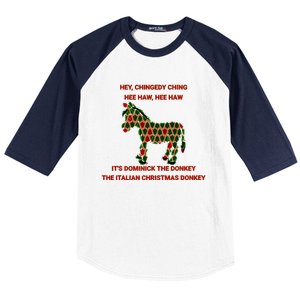 Xmas Tree Dominick The Donkey The Italian Christmas Donkey  Baseball Sleeve Shirt