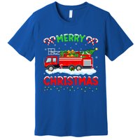 Xmas Tree Decoration Firefighter Fire Truck Christmas Gift Premium T-Shirt