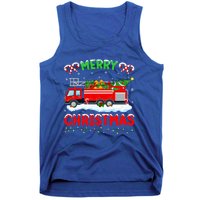 Xmas Tree Decoration Firefighter Fire Truck Christmas Gift Tank Top