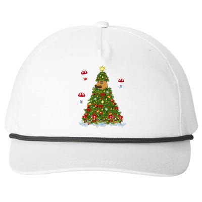 Xmas Tree Decorations Santa Ger Shepherd Dog Christmas Gift Snapback Five-Panel Rope Hat