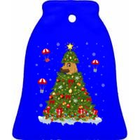 Xmas Tree Decorations Santa Ger Shepherd Dog Christmas Gift Ceramic Bell Ornament