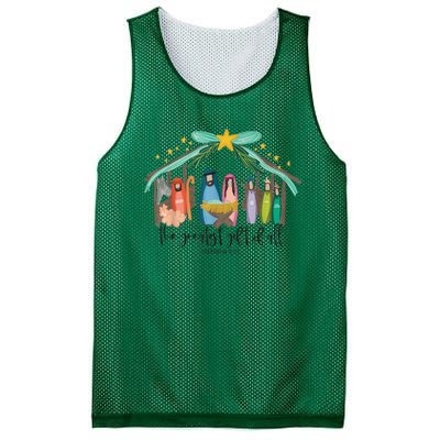 Xmas The Greatest Gift For All Christmas Nativity Jesus Christian Gift Mesh Reversible Basketball Jersey Tank