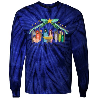 Xmas The Greatest Gift For All Christmas Nativity Jesus Christian Gift Tie-Dye Long Sleeve Shirt