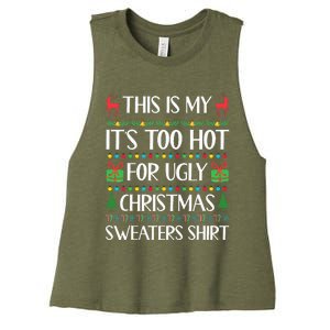 Xmas Too Hot Ugly Christmas Sweaters Family Women's Racerback Cropped Tank