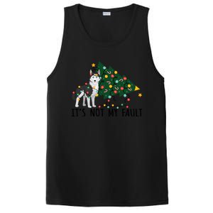 Xmas Tree It Is Not My Fault Siberian Husky Dog Christmas Gift PosiCharge Competitor Tank