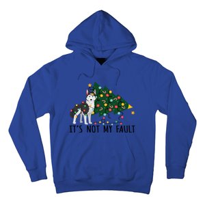 Xmas Tree It Is Not My Fault Siberian Husky Dog Christmas Gift Hoodie