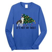 Xmas Tree It Is Not My Fault Siberian Husky Dog Christmas Gift Long Sleeve Shirt