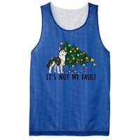 Xmas Tree It Is Not My Fault Siberian Husky Dog Christmas Gift Mesh Reversible Basketball Jersey Tank