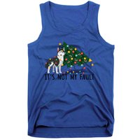 Xmas Tree It Is Not My Fault Siberian Husky Dog Christmas Gift Tank Top