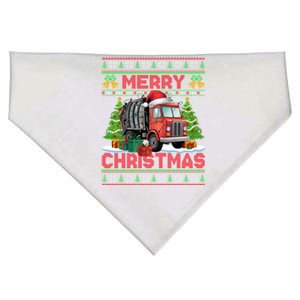 Xmas Tree Lights Ugly Style Santa Garbage Truck Christmas Gift USA-Made Doggie Bandana