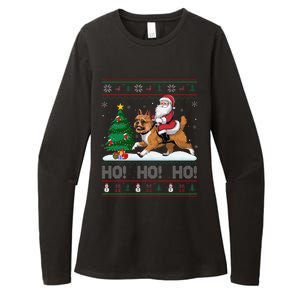 Xmas Tree Lighting Santa Brussels Griffon Dog Christmas Womens CVC Long Sleeve Shirt