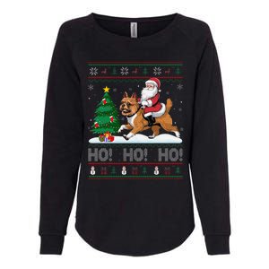 Xmas Tree Lighting Santa Brussels Griffon Dog Christmas Womens California Wash Sweatshirt