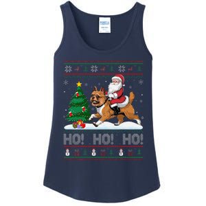 Xmas Tree Lighting Santa Brussels Griffon Dog Christmas Ladies Essential Tank