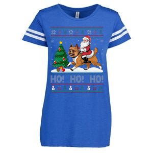 Xmas Tree Lighting Santa Brussels Griffon Dog Christmas Enza Ladies Jersey Football T-Shirt