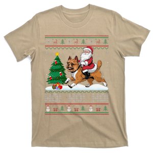 Xmas Tree Lighting Santa Brussels Griffon Dog Christmas T-Shirt