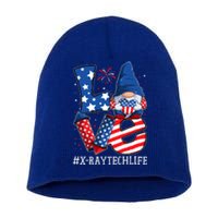 Xray Tech Love 4th Of July Gnome Usa Patriotic Gift Short Acrylic Beanie