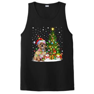 Xmas Tree Lighting Santa Shih Tzu Dog Christmas Gift PosiCharge Competitor Tank