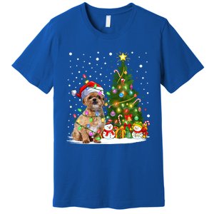 Xmas Tree Lighting Santa Shih Tzu Dog Christmas Gift Premium T-Shirt