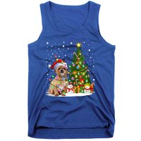 Xmas Tree Lighting Santa Shih Tzu Dog Christmas Gift Tank Top