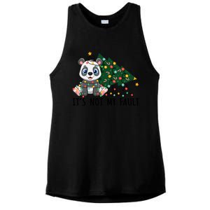 Xmas Tree Lights It Is Not My Fault Panda Christmas Gift Ladies PosiCharge Tri-Blend Wicking Tank