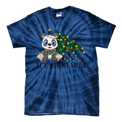 Xmas Tree Lights It Is Not My Fault Panda Christmas Gift Tie-Dye T-Shirt