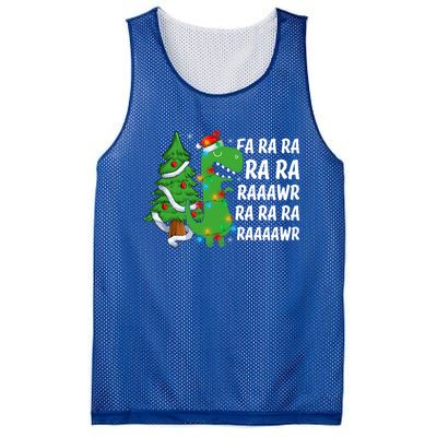 Xmas Tree Lights Fa Ra Ra Rawr Rawr Dinosaur Trex Christmas Cute Gift Mesh Reversible Basketball Jersey Tank