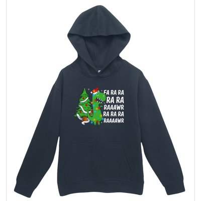 Xmas Tree Lights Fa Ra Ra Rawr Rawr Dinosaur Trex Christmas Cute Gift Urban Pullover Hoodie