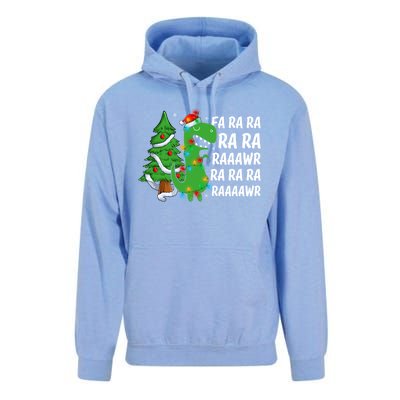 Xmas Tree Lights Fa Ra Ra Rawr Rawr Dinosaur Trex Christmas Cute Gift Unisex Surf Hoodie