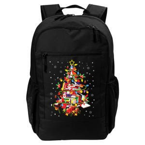 Xmas Tree Library Xmas Lights Tree Book Lover Librarian Daily Commute Backpack