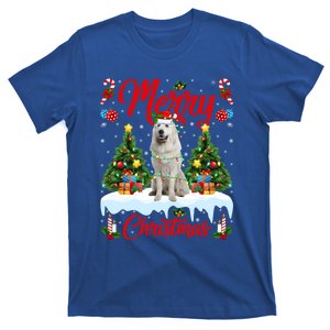 Xmas Tree Lighting Great Pyrenees Dog Merry Christmas Gift T-Shirt