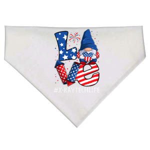 Xray Tech Love 4th Of July Gnome Usa Patriotic Gift USA-Made Doggie Bandana