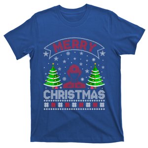 Xmas Tree Lighting Firefighter Ugly Christmas Gift T-Shirt