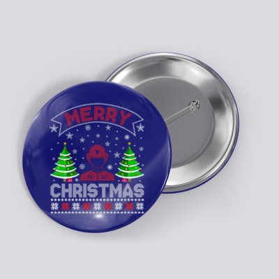 Xmas Tree Lighting Firefighter Ugly Christmas Gift Button