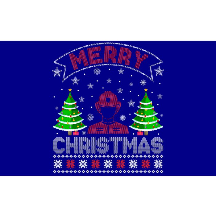 Xmas Tree Lighting Firefighter Ugly Christmas Gift Bumper Sticker