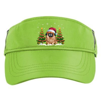 Xmas Tree Lights Pekingese Dog Santa Hat Christmas Meaningful Gift Adult Drive Performance Visor