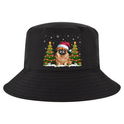 Xmas Tree Lights Pekingese Dog Santa Hat Christmas Meaningful Gift Cool Comfort Performance Bucket Hat