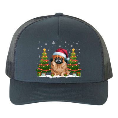 Xmas Tree Lights Pekingese Dog Santa Hat Christmas Meaningful Gift Yupoong Adult 5-Panel Trucker Hat