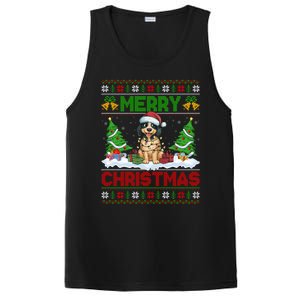 Xmas Tree Lighting Ugly Santa Hat Pudelpointer Dog Christmas PosiCharge Competitor Tank