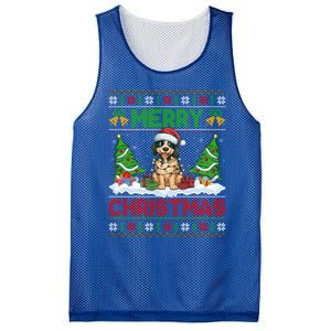 Xmas Tree Lighting Ugly Santa Hat Pudelpointer Dog Christmas Mesh Reversible Basketball Jersey Tank