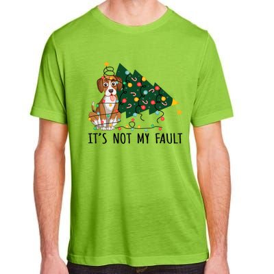 Xmas Tree Lights It Is Not My Fault Beagle Dog Christmas Cool Gift Adult ChromaSoft Performance T-Shirt