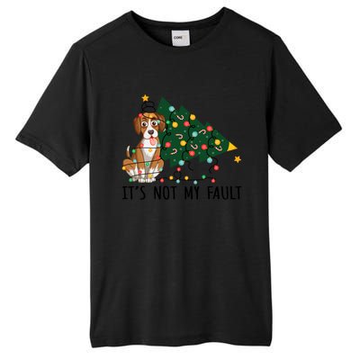 Xmas Tree Lights It Is Not My Fault Beagle Dog Christmas Cool Gift Tall Fusion ChromaSoft Performance T-Shirt