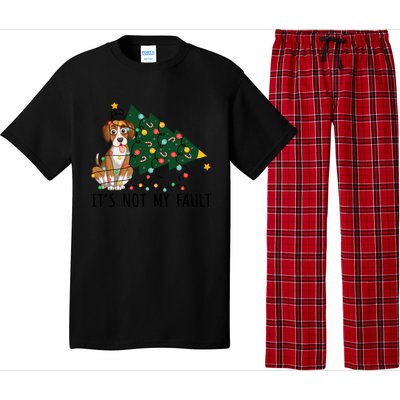 Xmas Tree Lights It Is Not My Fault Beagle Dog Christmas Cool Gift Pajama Set