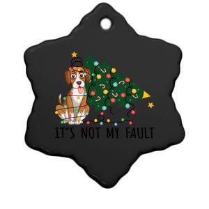 Xmas Tree Lights It Is Not My Fault Beagle Dog Christmas Cool Gift Ceramic Star Ornament