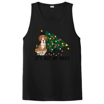 Xmas Tree Lights It Is Not My Fault Beagle Dog Christmas Cool Gift PosiCharge Competitor Tank